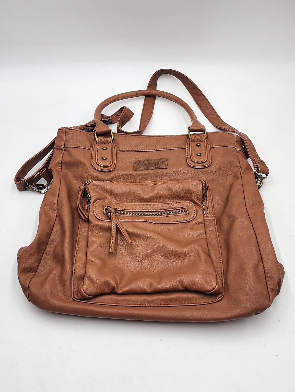 Wrangler Ladies Slouchy Light Brown Tote Crossbody Bag